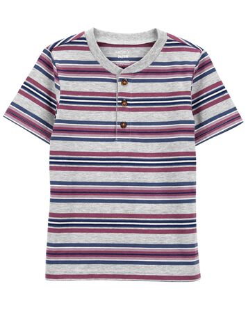 Toddler Striped Jersey Henley, 