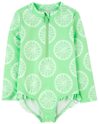 Toddler Fruit 1-Piece Rashguard, image 1 of 4 slides