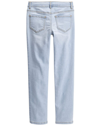 Kid Light Blue Ice Wash Skinny-Leg Jeans, 