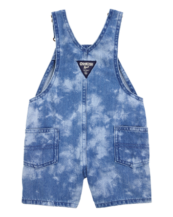 Baby Flag Print Tie Dye Shortalls - Blue, 