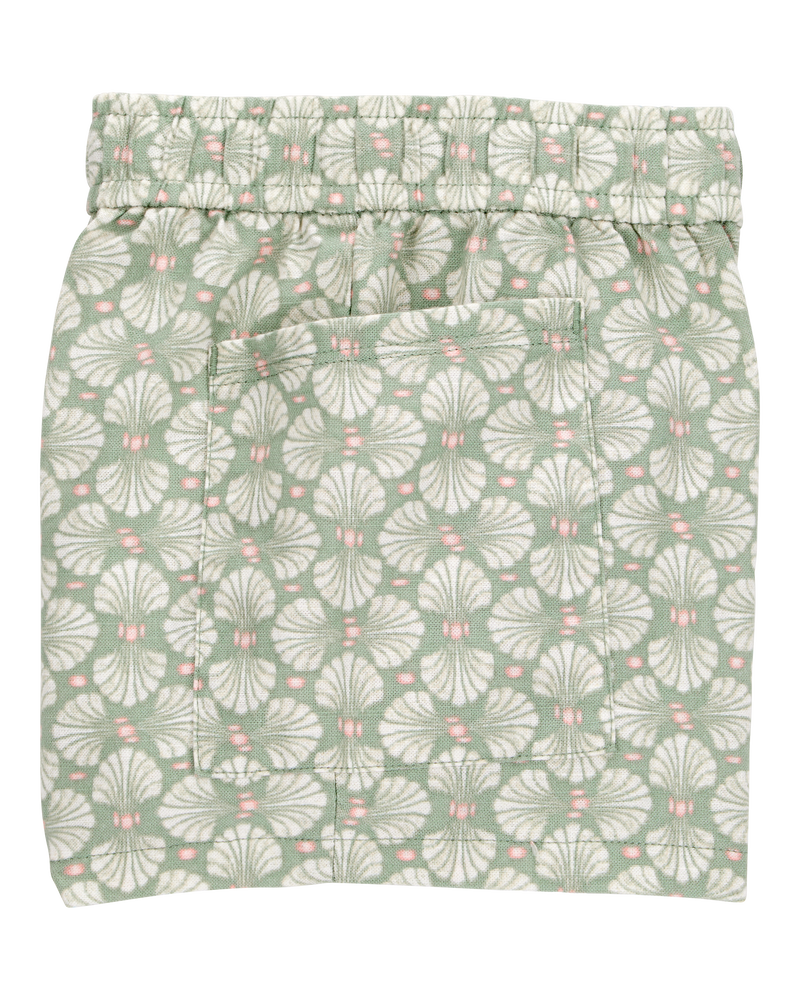 Toddler Tropical Print Drawstring Shorts - Green, image 5 of 7 slides