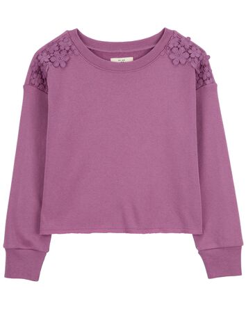 Kid Embroidered Fleece Pullover, 