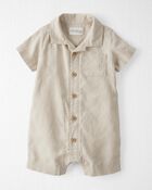 Baby Button-Front Romper, image 1 of 4 slides