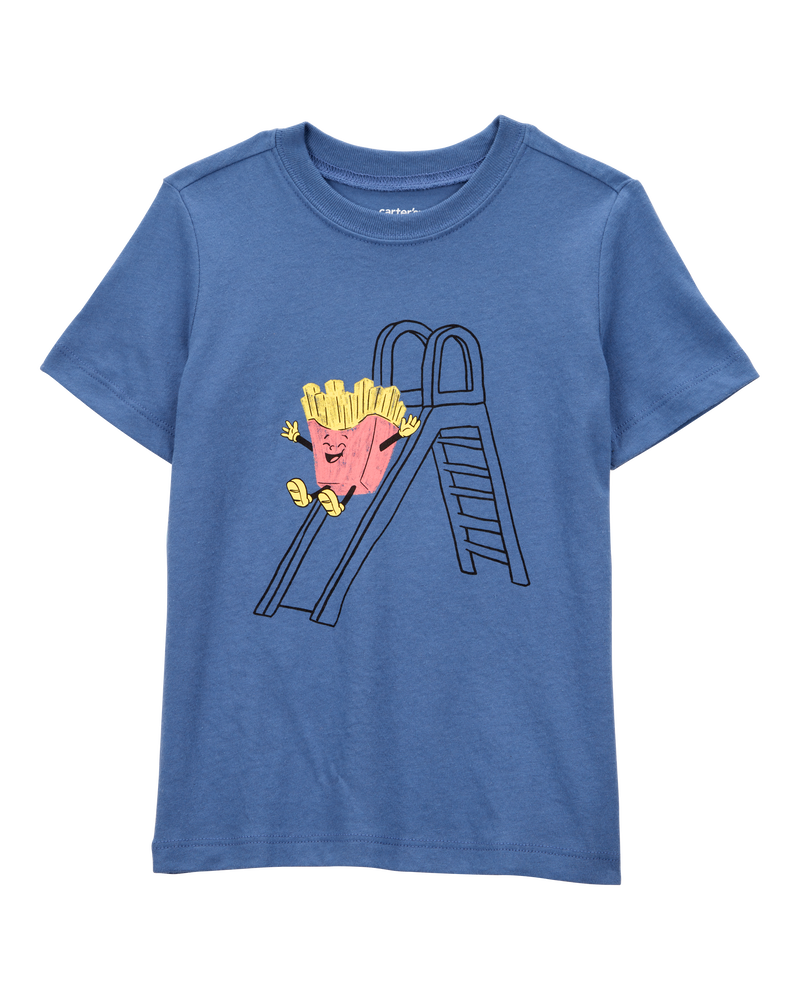 Toddler Boy French Fries Short-Sleeve Graphic Tee - Navy, image 1 of 3 slides