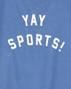 Kid Yay Sports Short-Sleeve Graphic Tee - Blue, image 2 of 3 slides