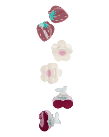 Toddler 6-Pack Fruit Hair Clips, 
