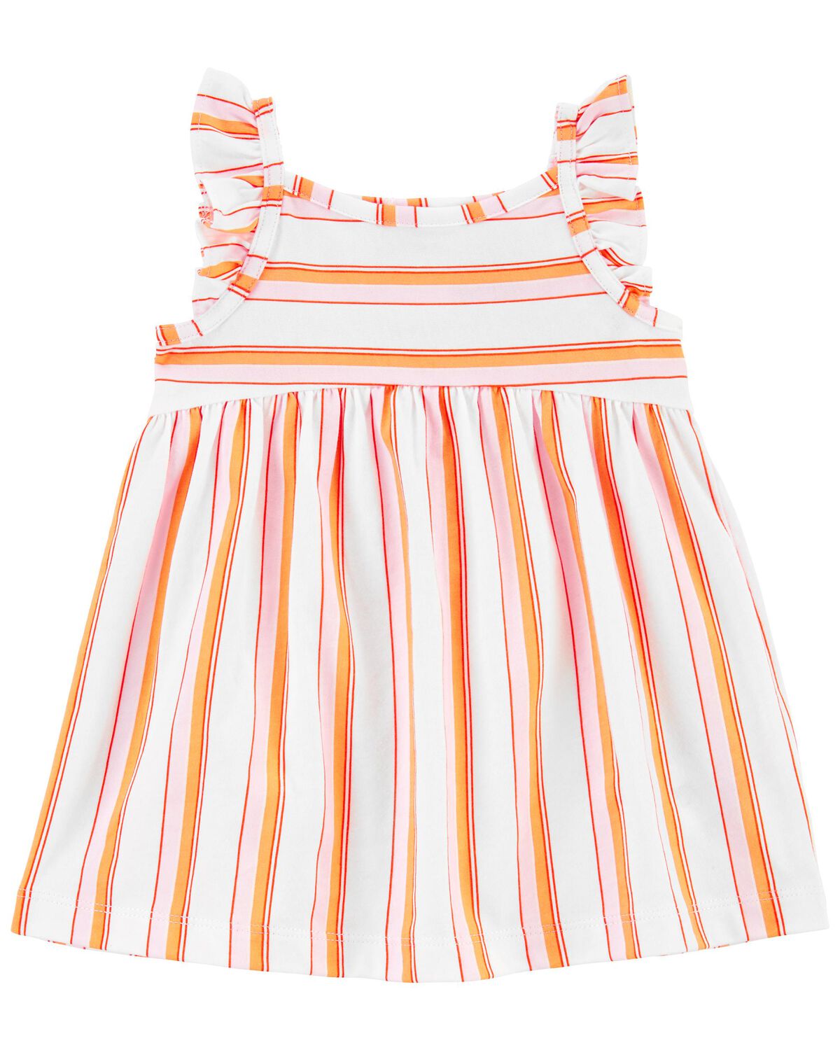 Orange/purple Baby 2-Piece Orange Striped Dress and Diaper Cover Set ...