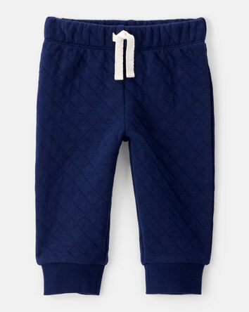 Baby Boy 2-Piece Striped Hooded Long-Sleeve Bodysuit Pant Set - White/Navy, 
