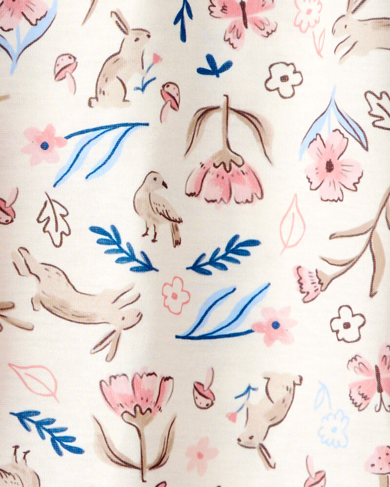 Kid 2-Pack Floral Bunnies Nightgowns, image 4 of 6 slides