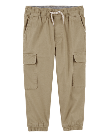 Toddler Canvas Cargo Joggers, 