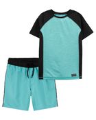 Kid 2-Piece Sporty Tee & Shorts in Moisture Wicking Active Jersey, image 1 of 5 slides