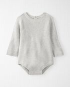 Baby Organic Cotton Rib Sweater Knit Bodysuit, image 1 of 4 slides