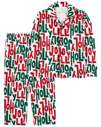 Toddler 2-Piece Christmas Coat Style Pajamas, 