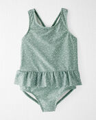 Toddler Recycled Ruffle Swimsuit, image 1 of 5 slides