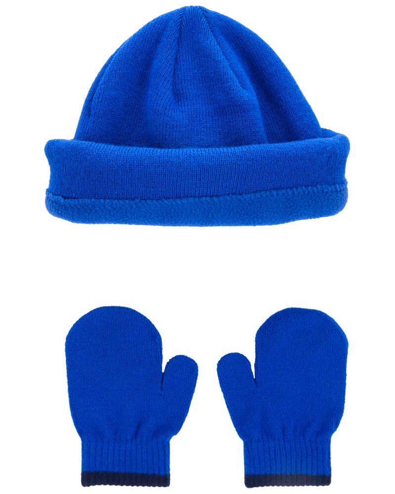 Toddler 2-Pack Beanie & Mittens, image 2 of 2 slides