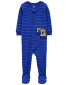 Toddler 1-Piece Construction 100% Snug Fit Cotton Footie Pajamas, image 1 of 4 slides