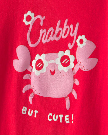 Toddler Girl Crab Graphic Tee - Red, 