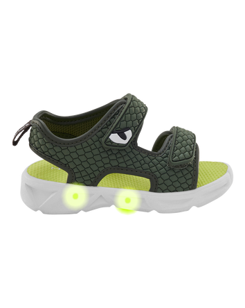 Toddler Rugged Light Up Sandals - Green, 