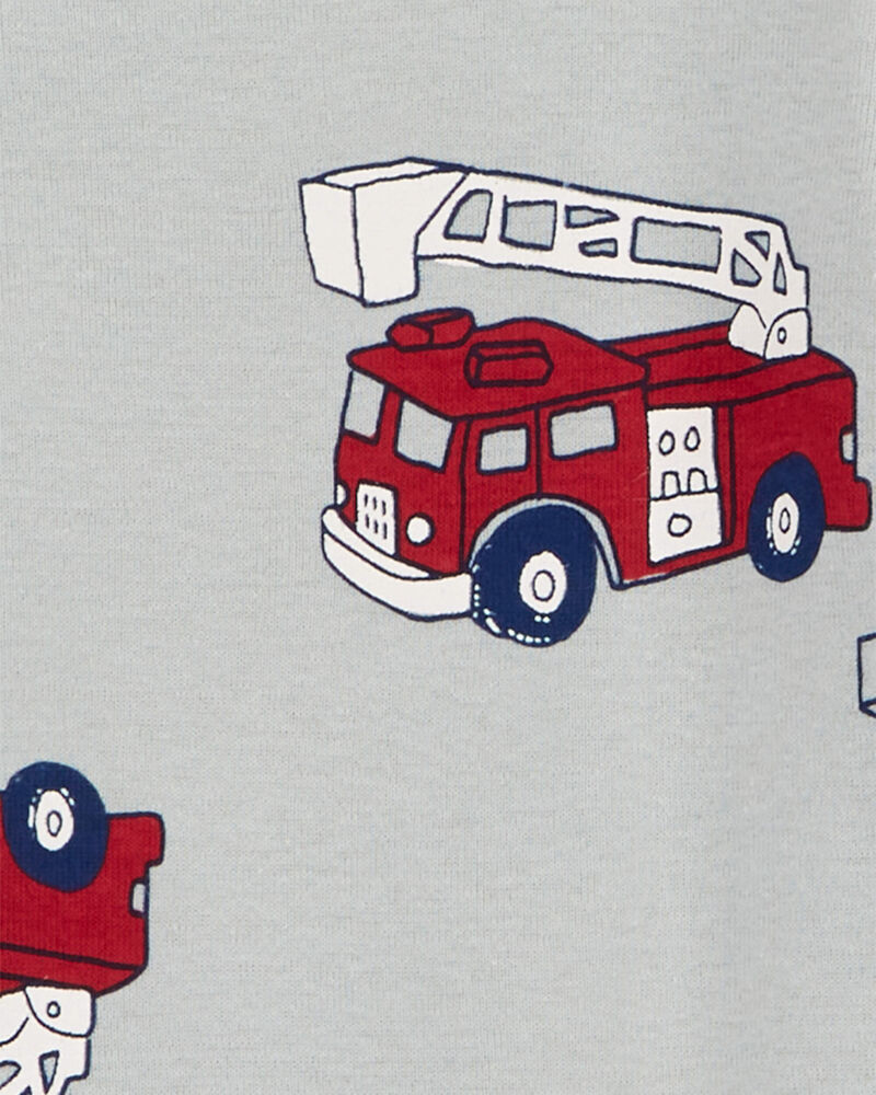 Baby 4-Pack Long-Sleeve Firetruck Bodysuits, image 4 of 7 slides