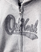 Toddler Boy OshKosh Fleece Logo Zip Jacket - Grey, image 2 of 4 slides