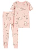 Pink - Toddler 2-Piece Koala 100% Snug Fit Cotton Pajamas