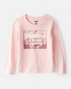 Toddler Girl Logo Long-Sleeve Graphic Tee - Pink, image 1 of 3 slides