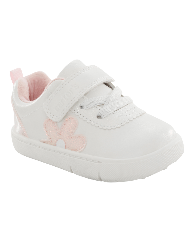  Every Step® First Walker  Flower Casual Sneakers - White, image 1 of 7 slides