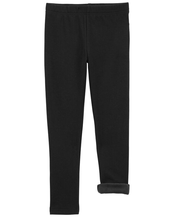 Black Kid Cozy Fleece Leggings