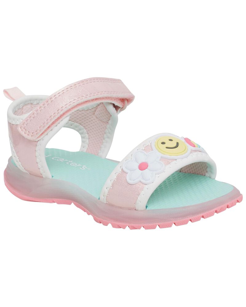 Toddler Smiley Face Light-Up Sandals, image 1 of 7 slides