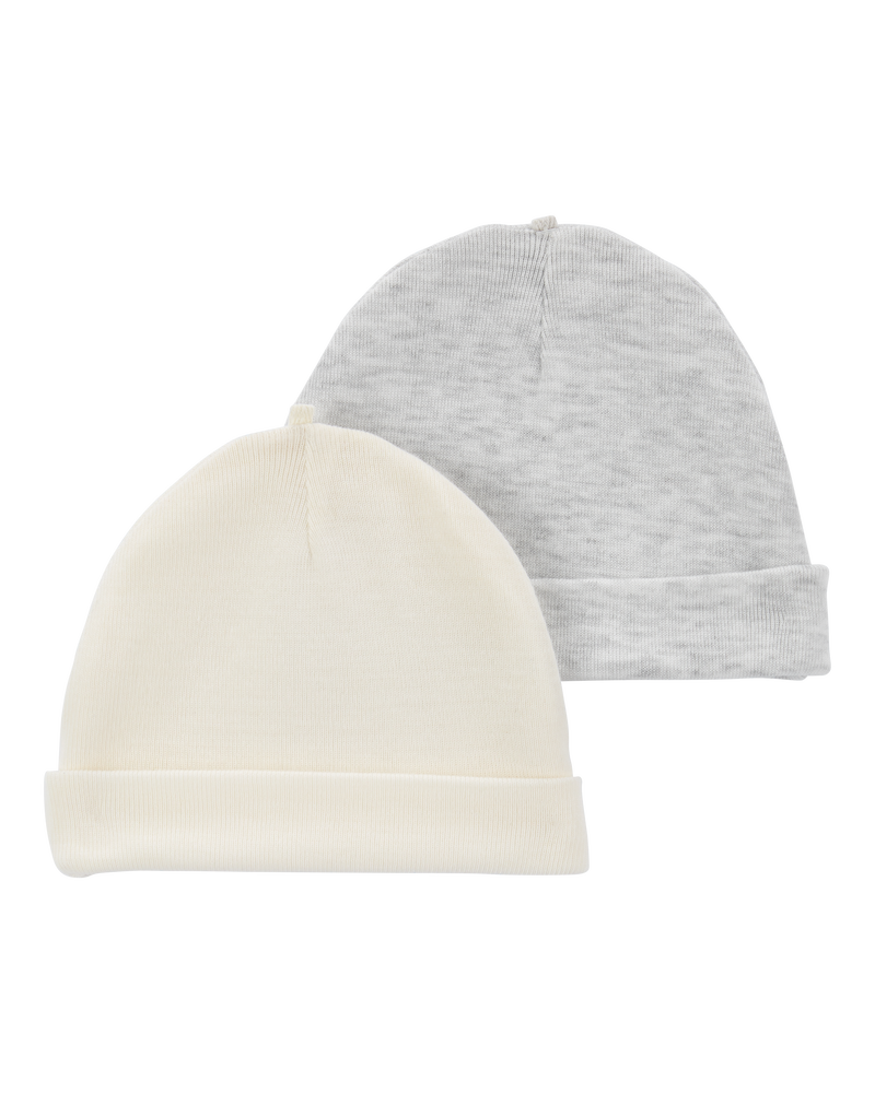 Baby Ivory 2-Pack Baby Caps, image 1 of 2 slides
