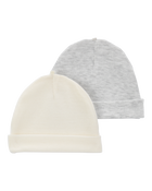 Baby Ivory 2-Pack Baby Caps, image 1 of 2 slides