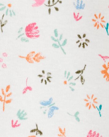 Toddler Girl Floral Print Snug Fit Cotton Footless 1-Piece Pajamas, 