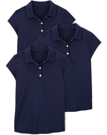 Kid 3-Pack Uniform Polos in Active Mesh
, 