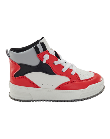 Toddler High-Top Sneakers - Red/White, 
