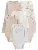 Multi - Baby 6-Pack Long-Sleeve Bodysuits