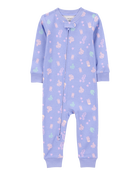Baby Girl 1-Piece Jellyfish 100% Snug Fit Cotton Footless Pajamas - Blue, image 1 of 4 slides