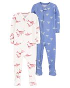 Baby 2-Pack PurelySoft 1-Piece Footie Pajamas, image 1 of 6 slides