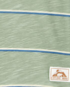 Baby Striped Cotton Blend Long-Sleeve Henley, image 2 of 3 slides