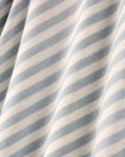 Baby 2-Piece Striped Swaddle Cap and Blanket Set - Blue, image 2 of 4 slides