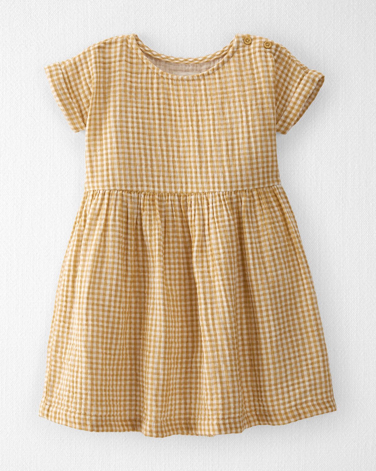 Ochre Toddler Organic Cotton Gauze Dress