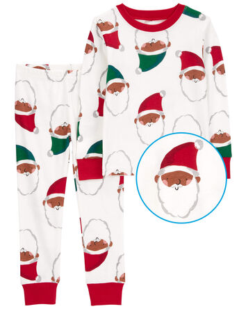 Toddler 2-Piece Santa 100% Snug Fit Cotton Pajamas, 