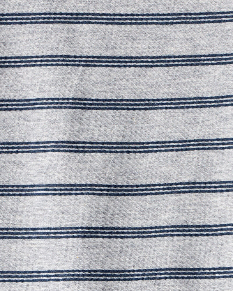 Toddler Boy Striped Long-Sleeve Tee - Grey, image 2 of 3 slides