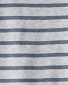 Toddler Boy Striped Long-Sleeve Tee - Grey, image 2 of 3 slides
