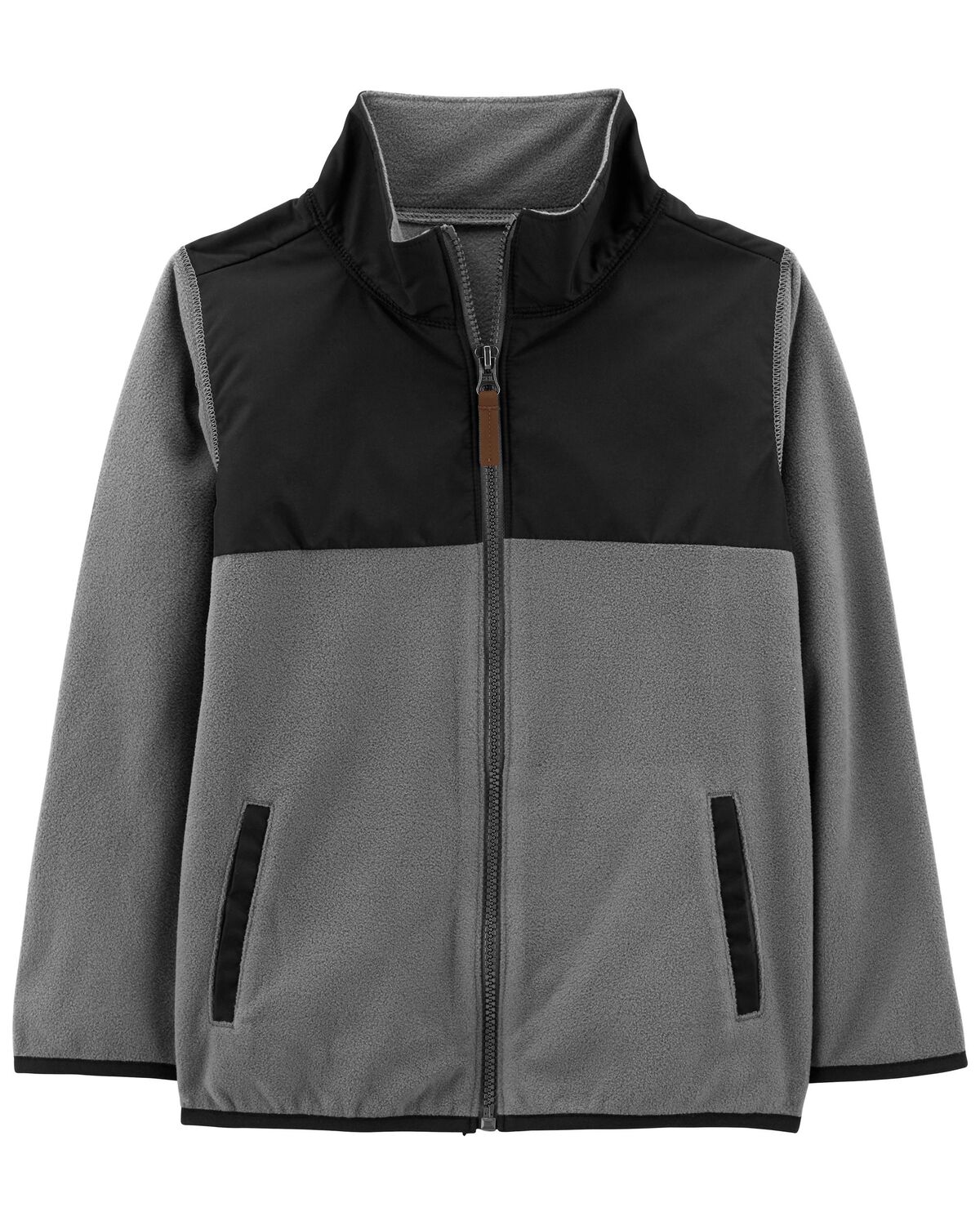 Grey/Blue Kid ZipUp Fleece Jacket