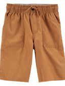 Brown - Kid Canvas Trail Shorts