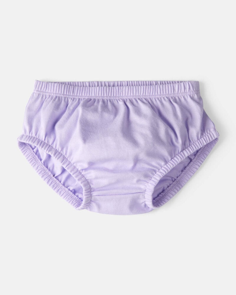 Baby Girl Bow Print Tulle Cotton Dress - Purple, image 5 of 6 slides