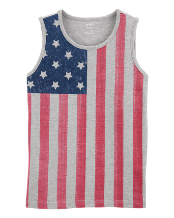 Kid 4th Of July American Flag Tank, 