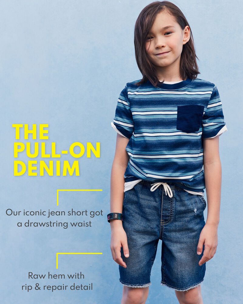 Kid Pull-On Denim Shorts, image 2 of 6 slides
