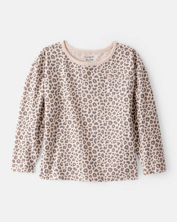 Toddler Girl Leopard Print Long-Sleeve Top - Brown, 