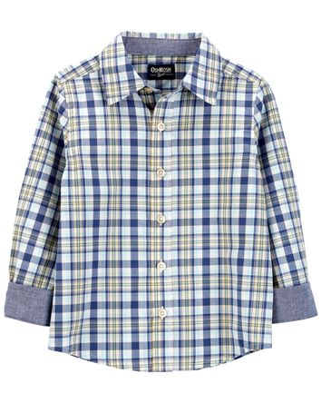 Toddler Plaid Button-Front Shirt, 